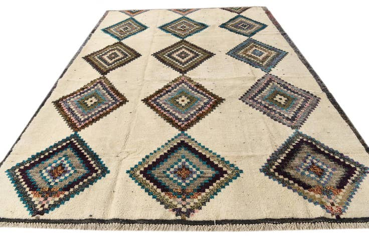 Detail image of 9' x 12' 4 Hand Knotted Moroccan Wool Rug