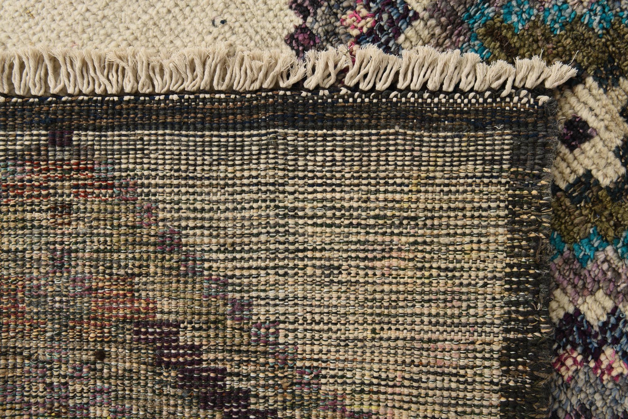 9' x 12' 4 Hand Knotted Moroccan Wool Rug
