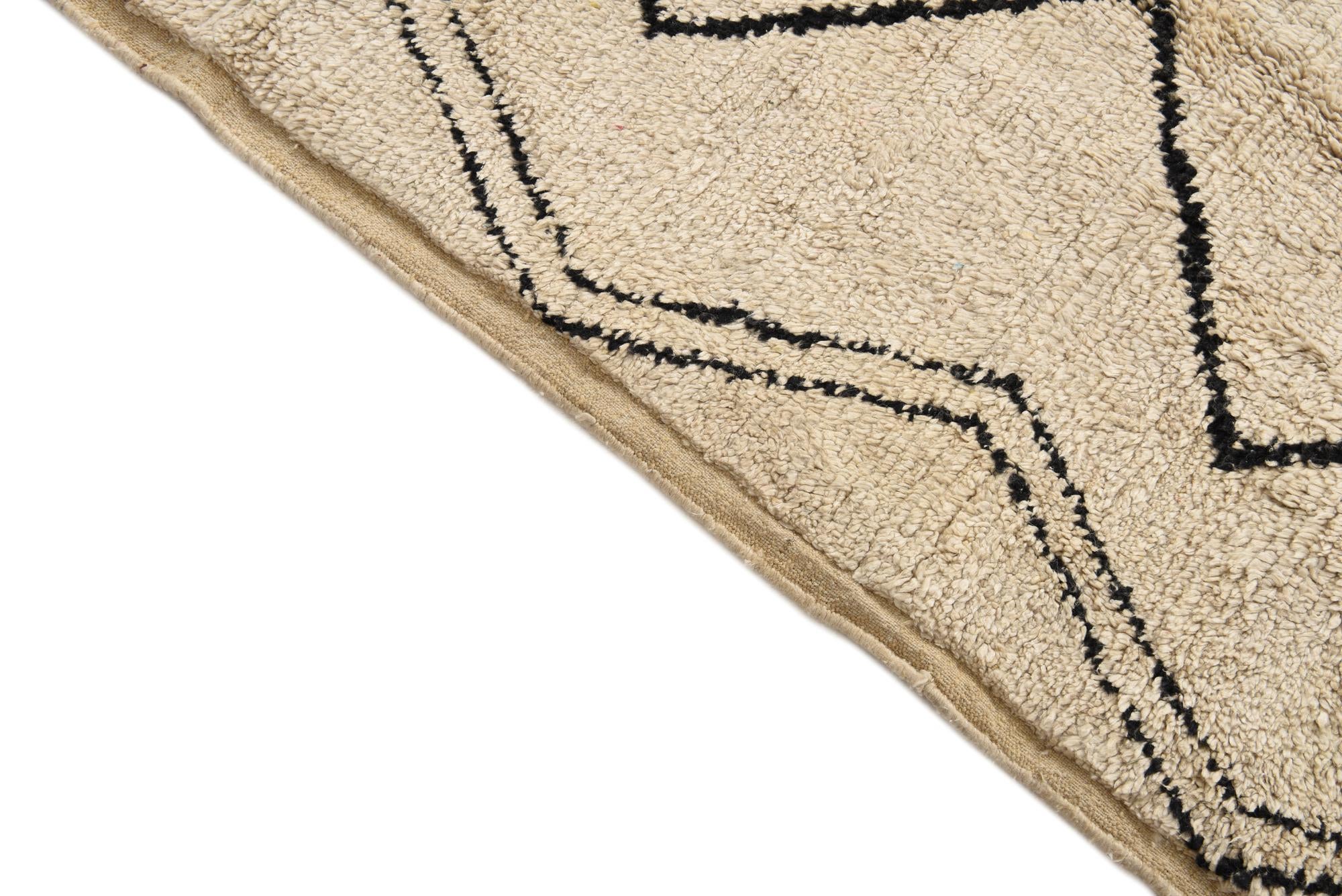 7' 7 x 9' 8 Hand Knotted Moroccan Wool Rug