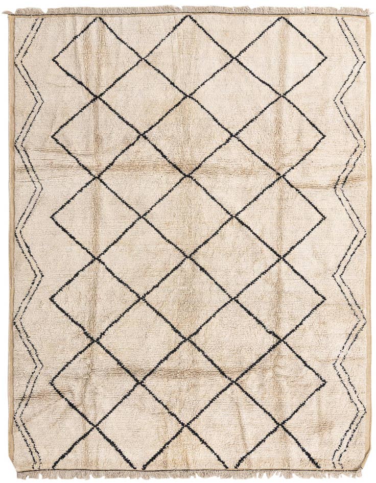 Detail image of 7' 7 x 9' 8 Hand Knotted Moroccan Wool Rug