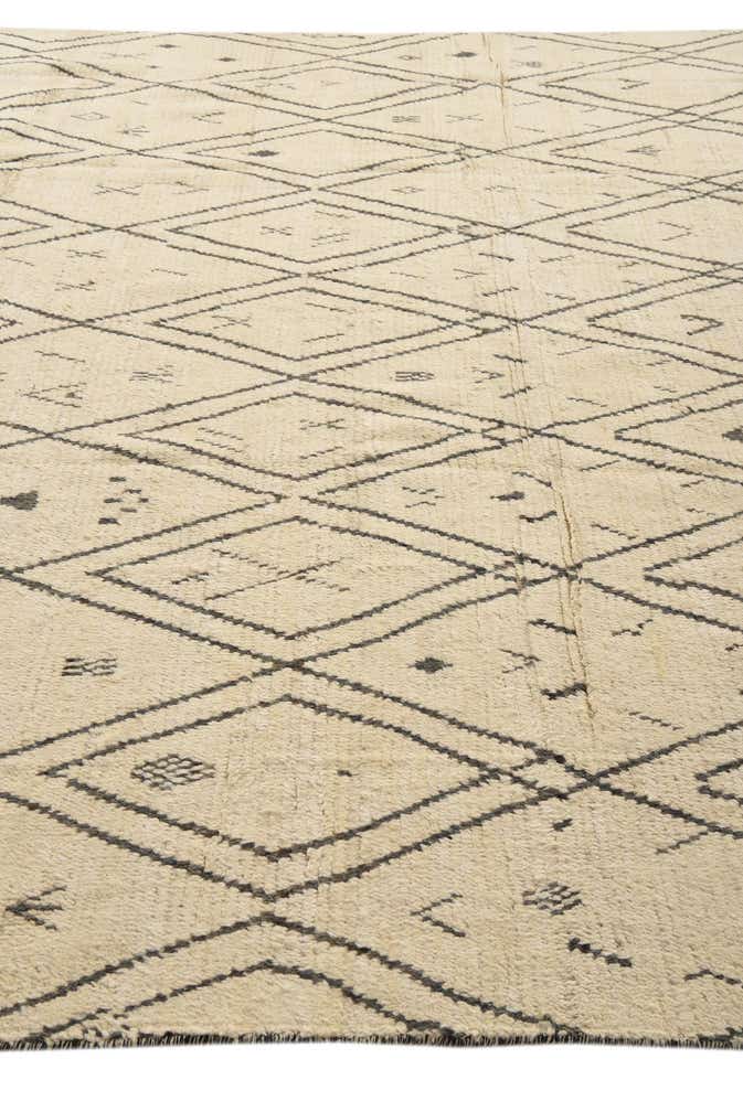 9' 10 x 14' 7 Hand Knotted Moroccan Wool Rug