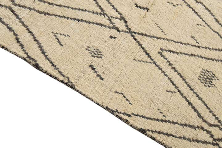 9' 10 x 14' 7 Hand Knotted Moroccan Wool Rug