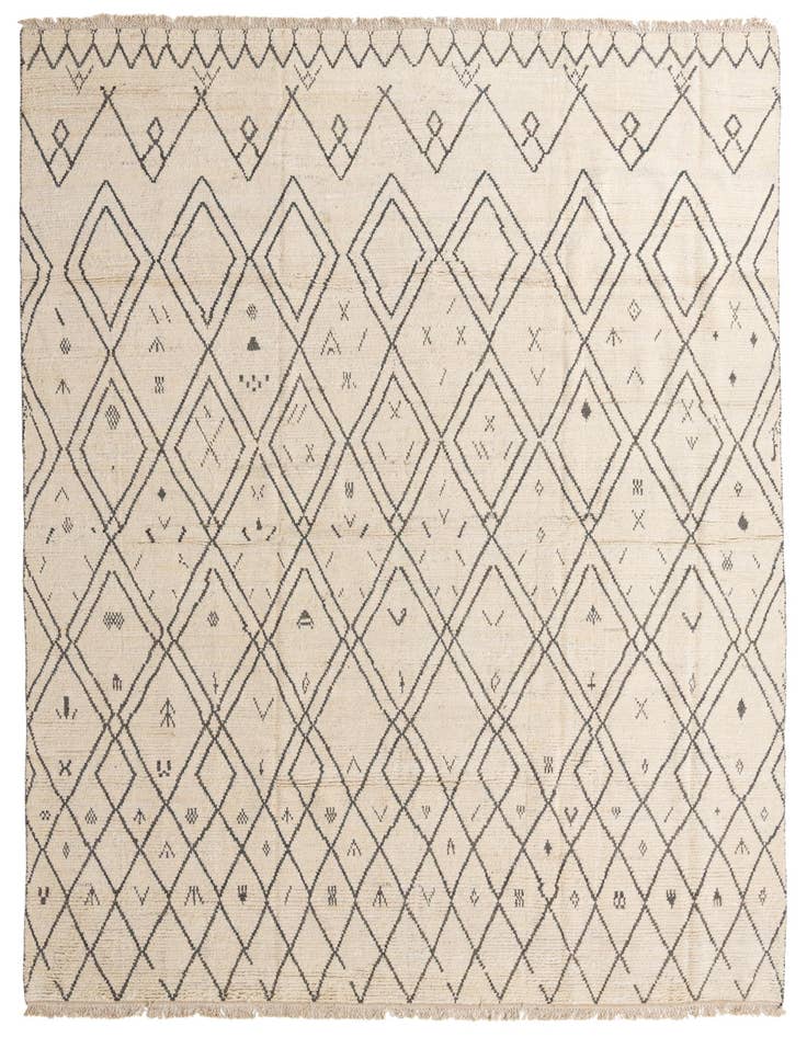 Detail image of 9' 10 x 14' 7 Hand Knotted Moroccan Wool Rug