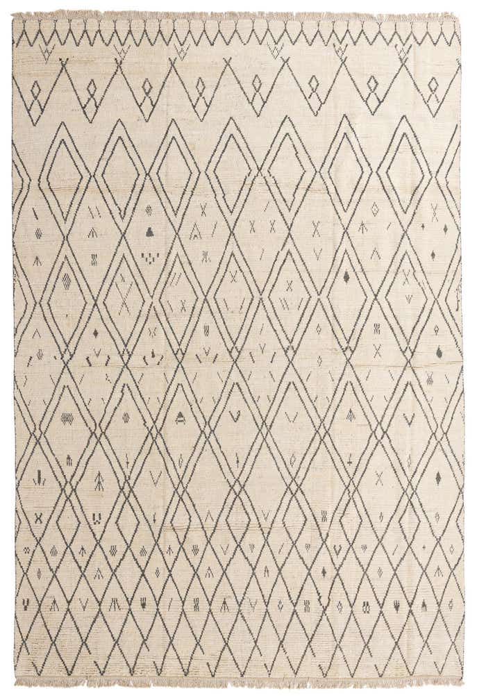 9' 10 x 14' 7 Hand Knotted Moroccan Wool Rug