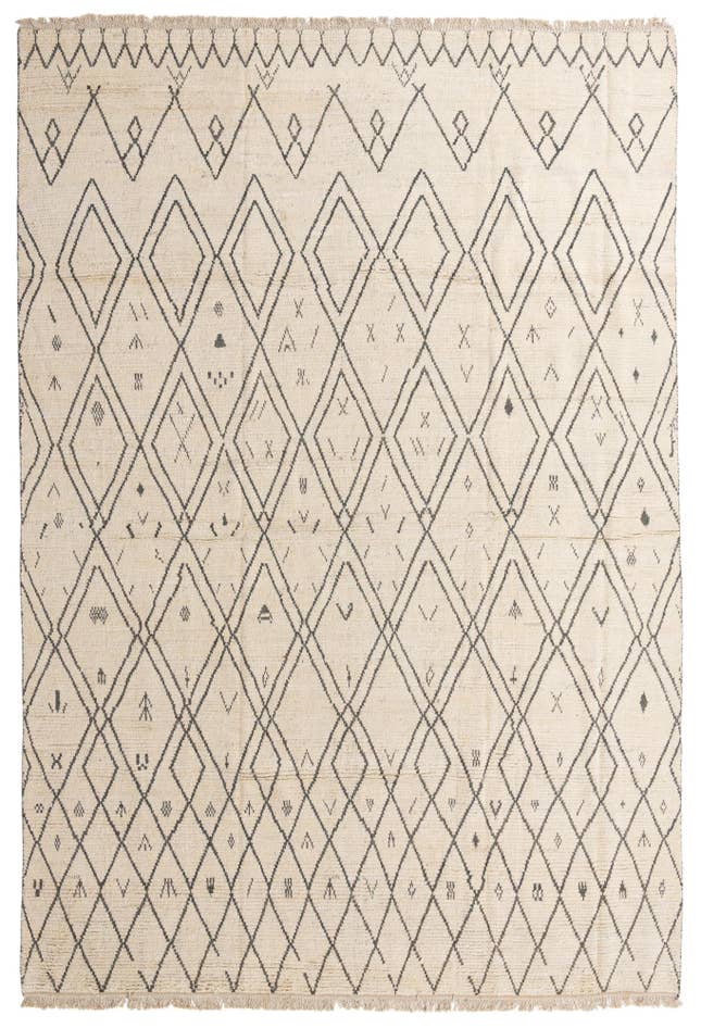 Detail image of 9' 10 x 14' 7 Hand Knotted Moroccan Wool Rug