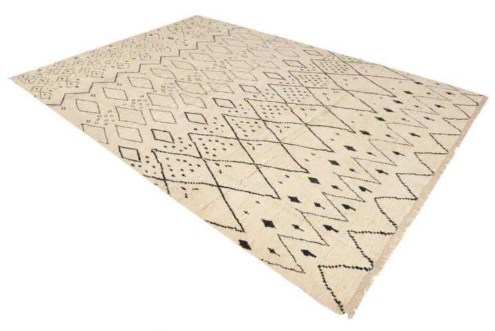 10' x 14' 6 Hand Knotted Moroccan Wool Rug