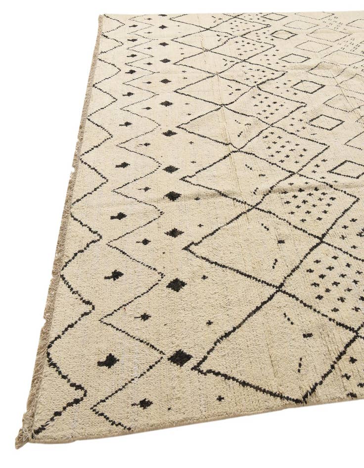 Detail image of 10' x 14' 6  Hand Knotted Moroccan Wool Rug