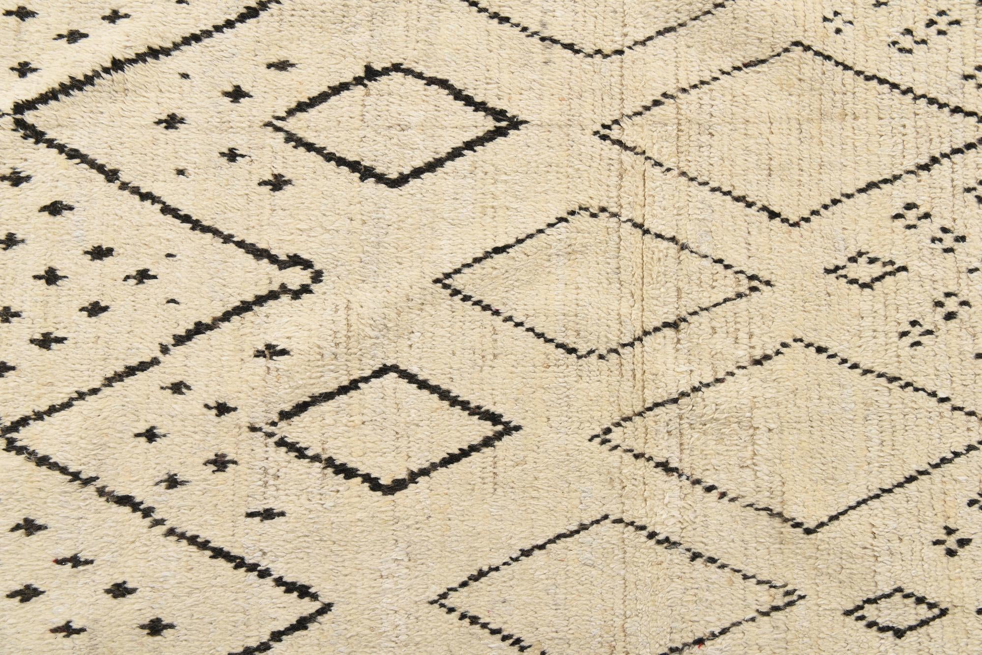 10' x 14' 6 Hand Knotted Moroccan Wool Rug