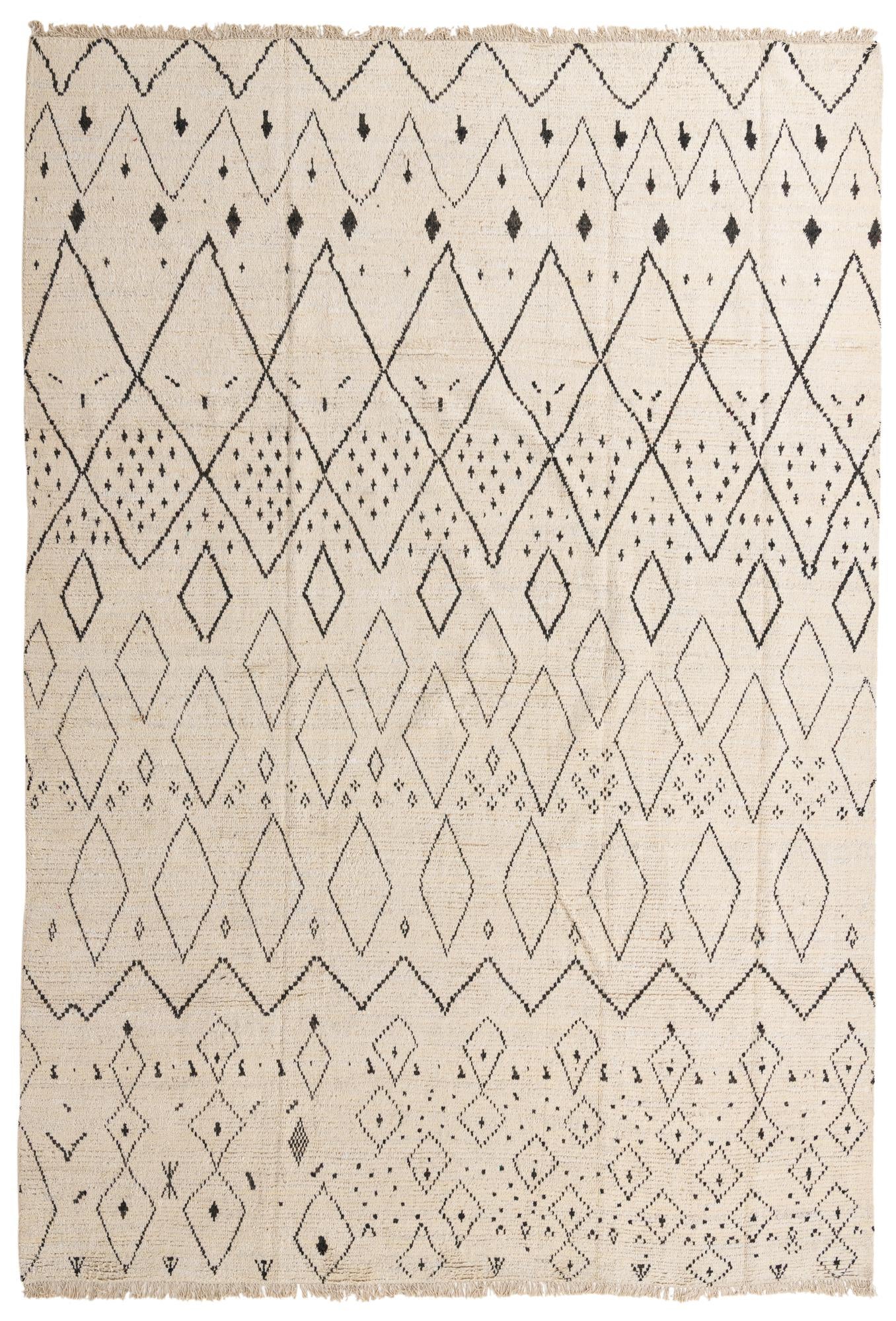 10' x 14' 6 Hand Knotted Moroccan Wool Rug