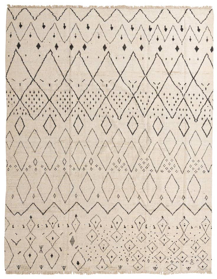 Detail image of 10' x 14' 6 Hand Knotted Moroccan Wool Rug