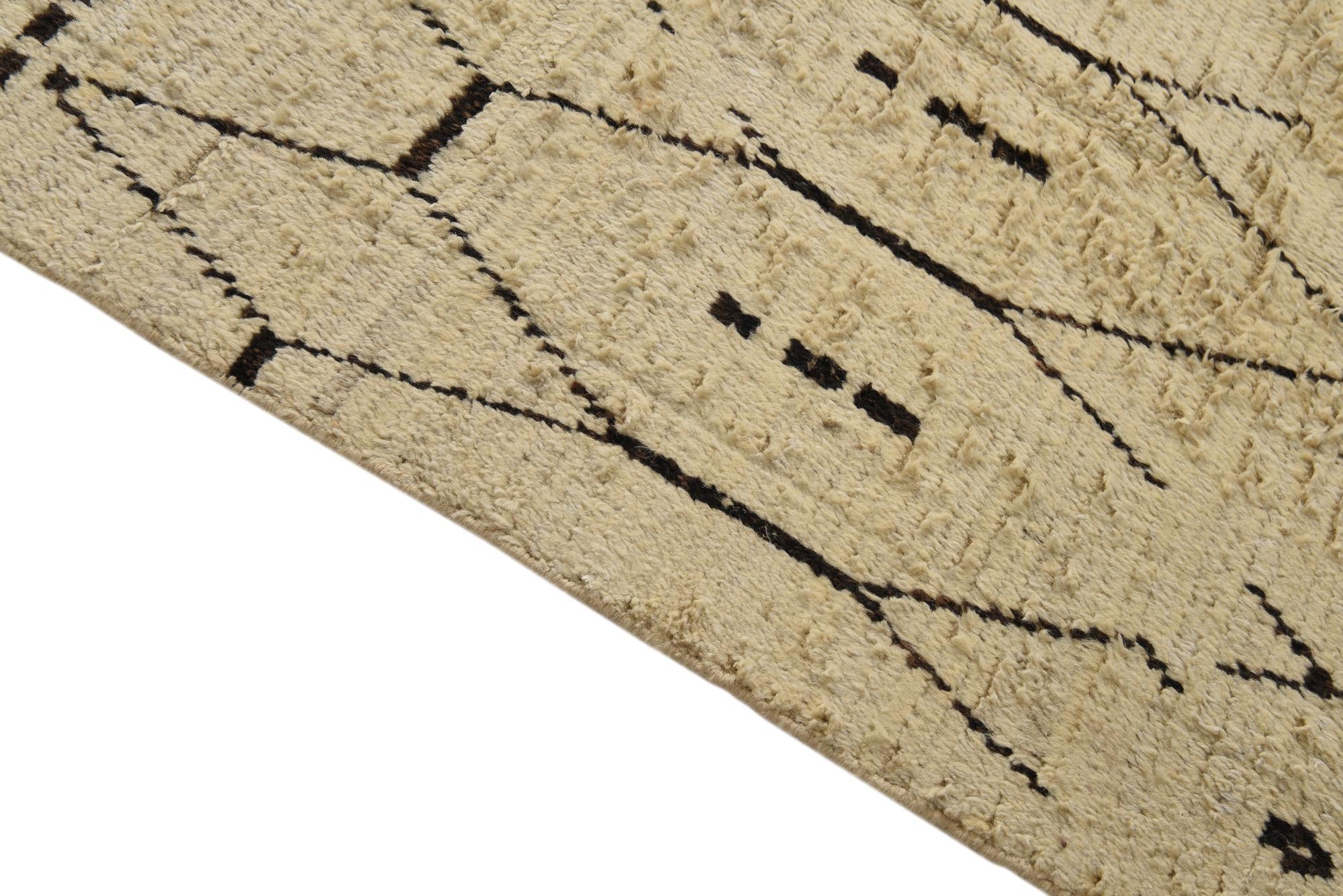 8' x 10' 10 Hand Knotted Moroccan Wool Rug