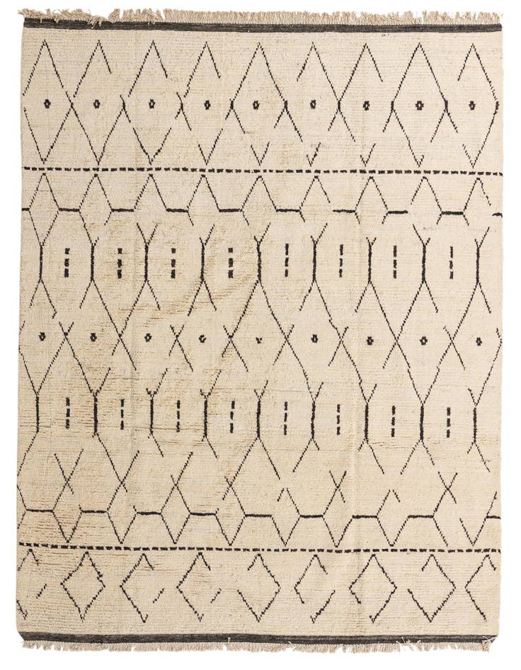 Detail image of 8' x 10' 10 Hand Knotted Moroccan Wool Rug
