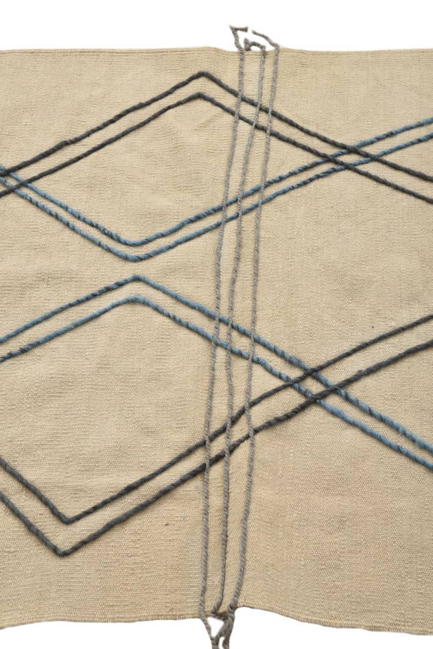 Detail image of 3' 5 x 5' Hand Knotted Moroccan Wool Rug
