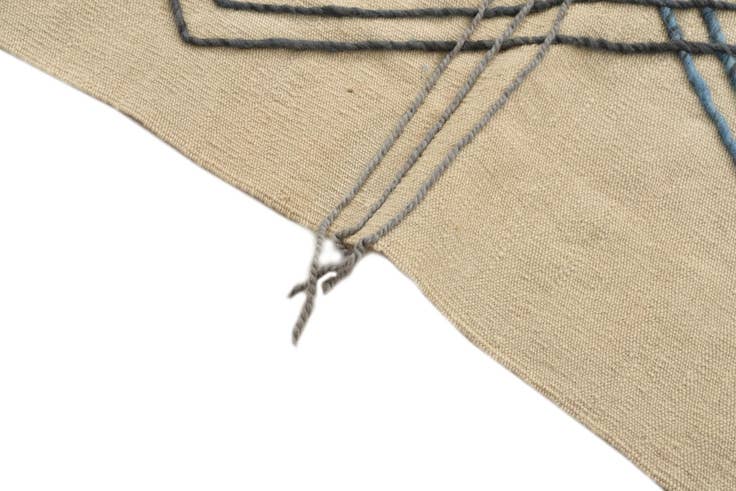 Detail image of 3' 5 x 5' Hand Knotted Moroccan Wool Rug