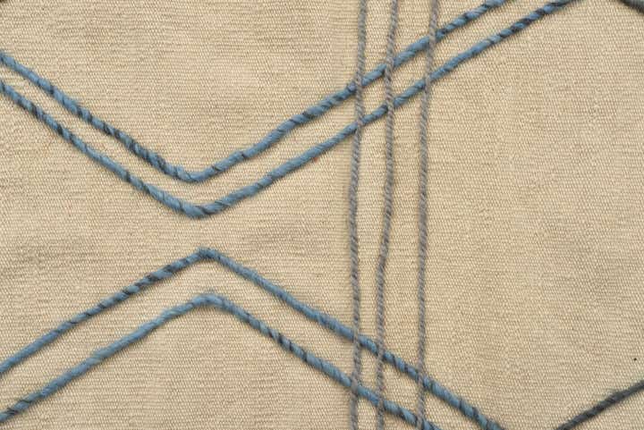 3' 5 x 5' Hand Knotted Moroccan Wool Rug