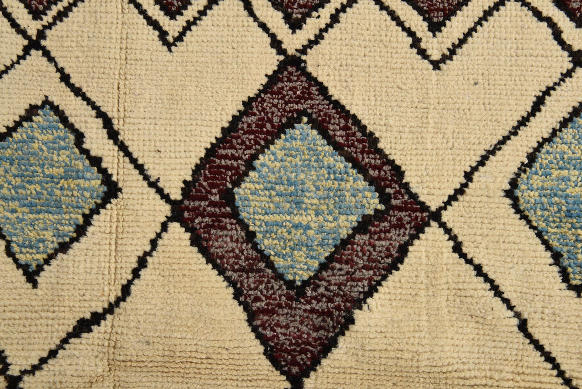 7' 11 x 10' 5 Hand Knotted Moroccan Wool Rug