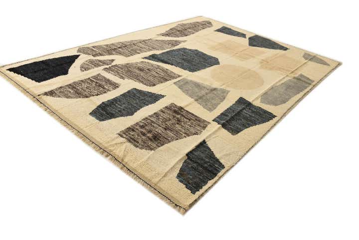 9' x 12' 8 Hand Knotted Moroccan Wool Rug