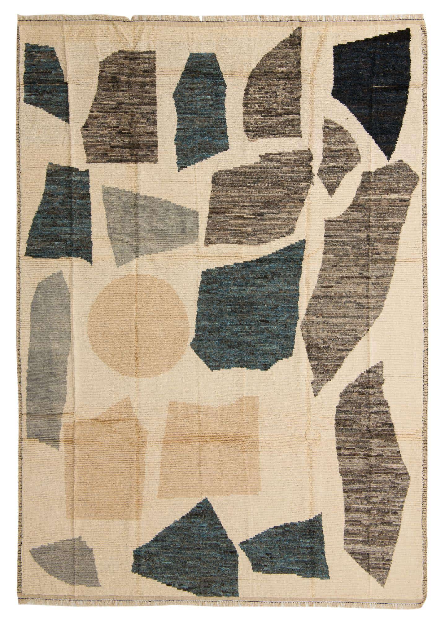 9' x 12' 8 Hand Knotted Moroccan Wool Rug
