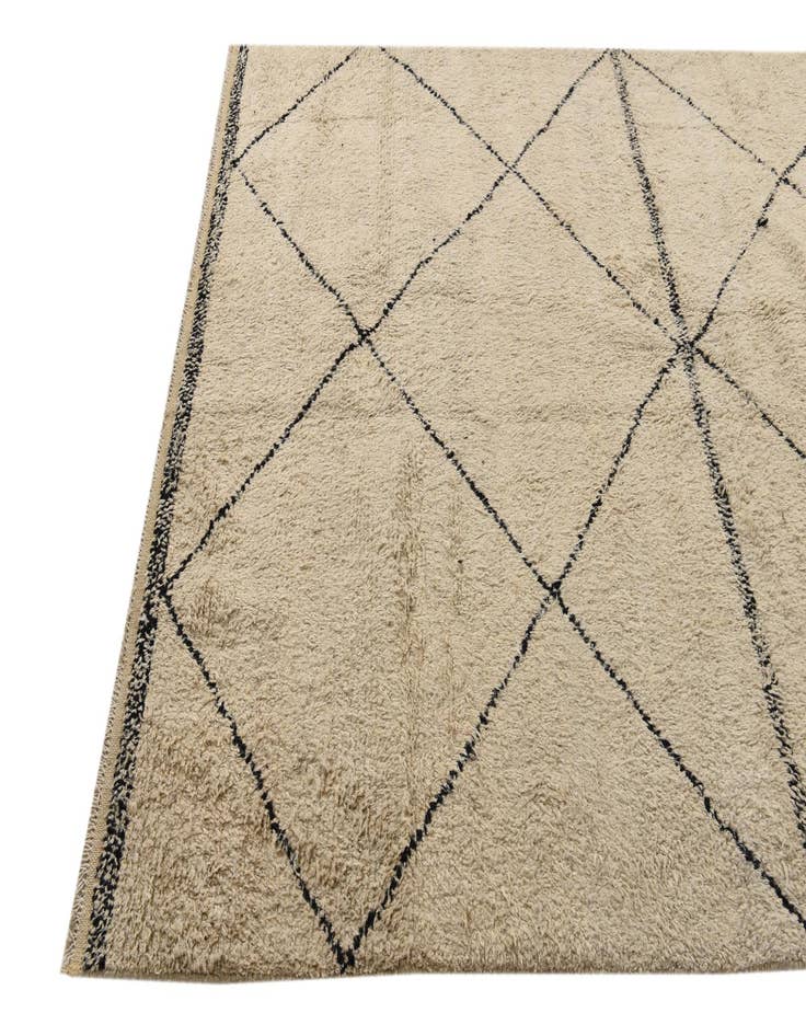 Detail image of 6' 3 x 9' 4  Hand Knotted Moroccan Wool Rug