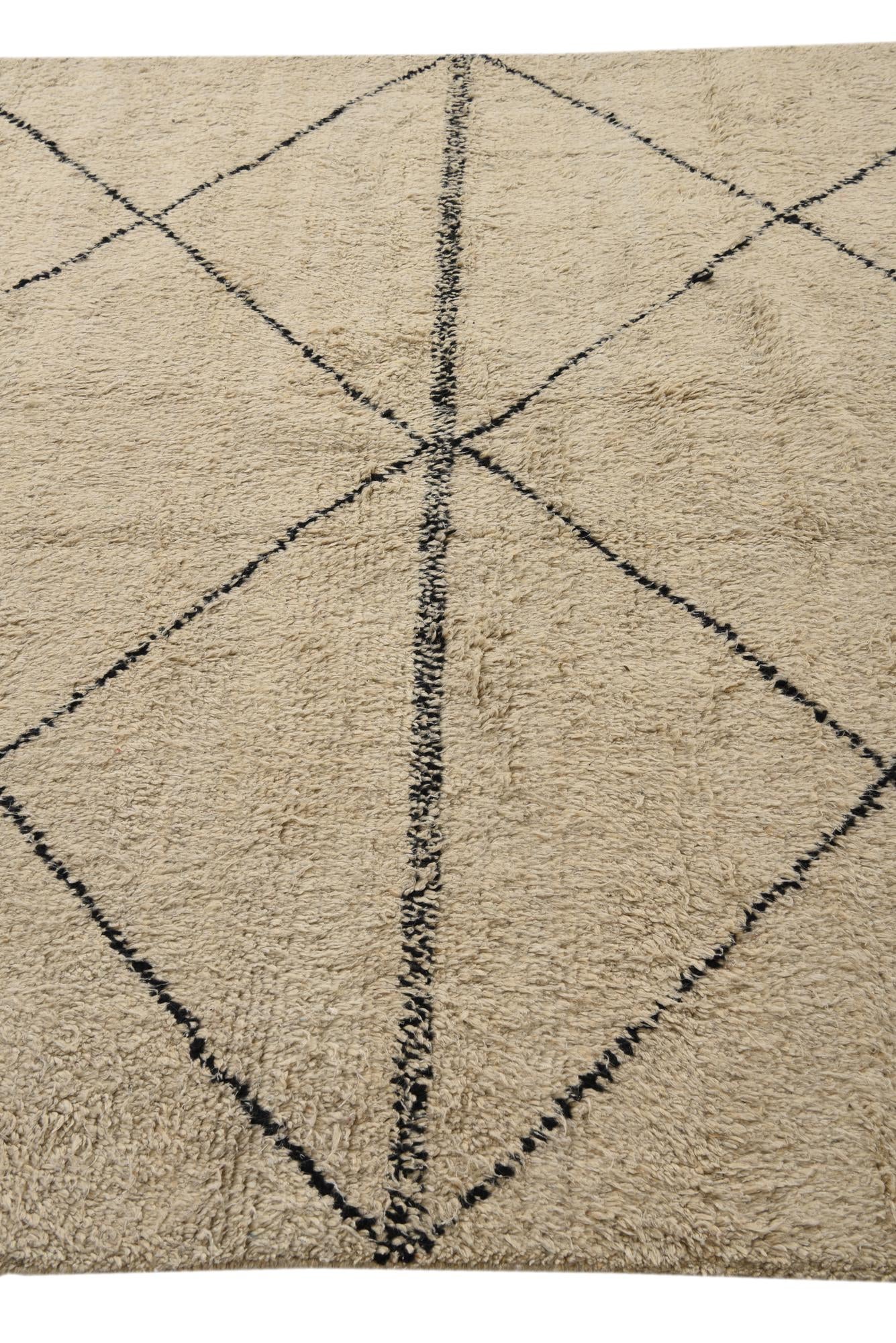 6' 3 x 9' 4 Hand Knotted Moroccan Wool Rug