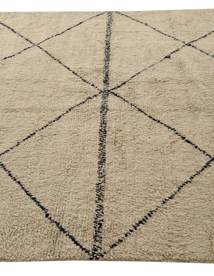 Detail image of 6' 3 x 9' 4  Hand Knotted Moroccan Wool Rug