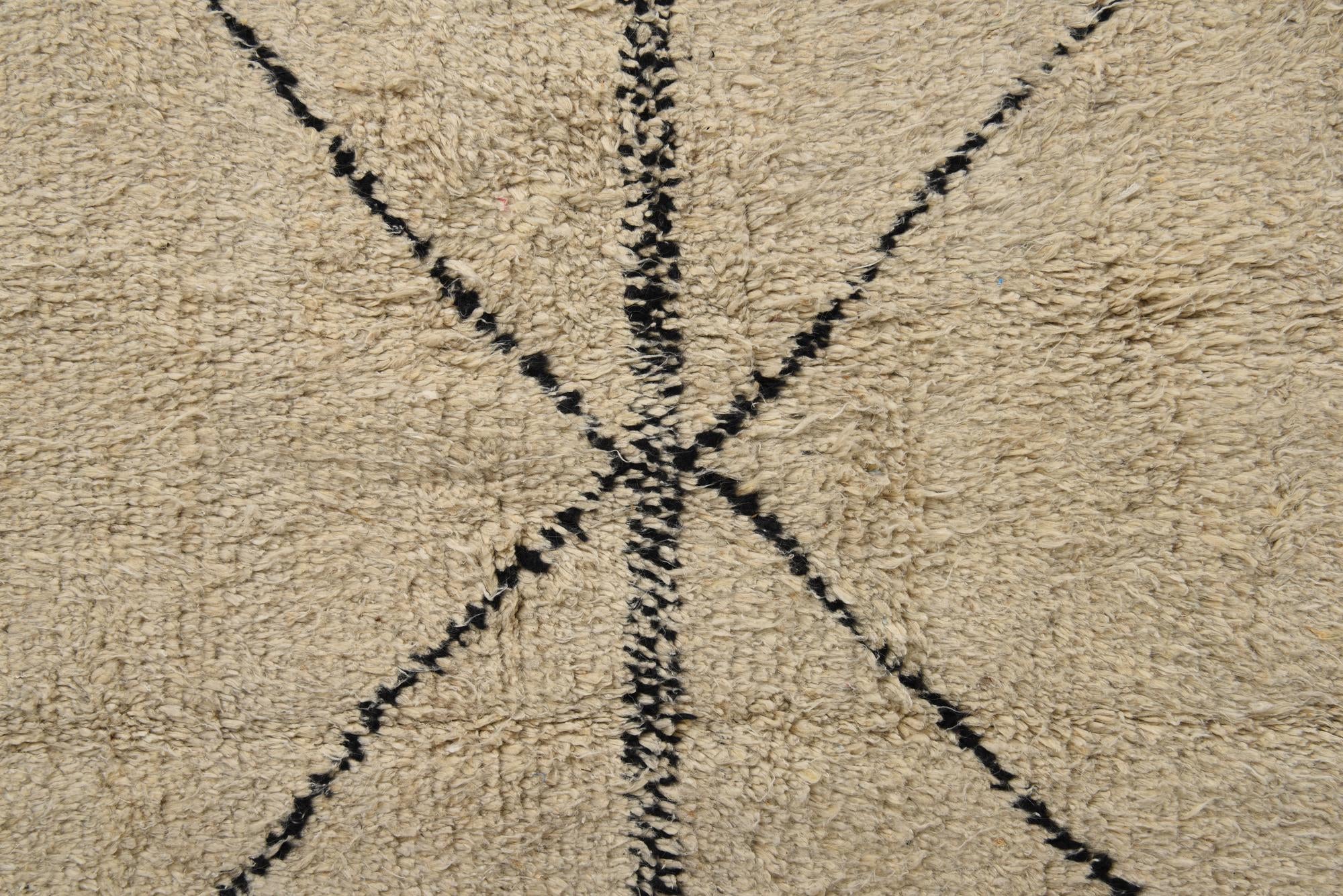 6' 3 x 9' 4 Hand Knotted Moroccan Wool Rug
