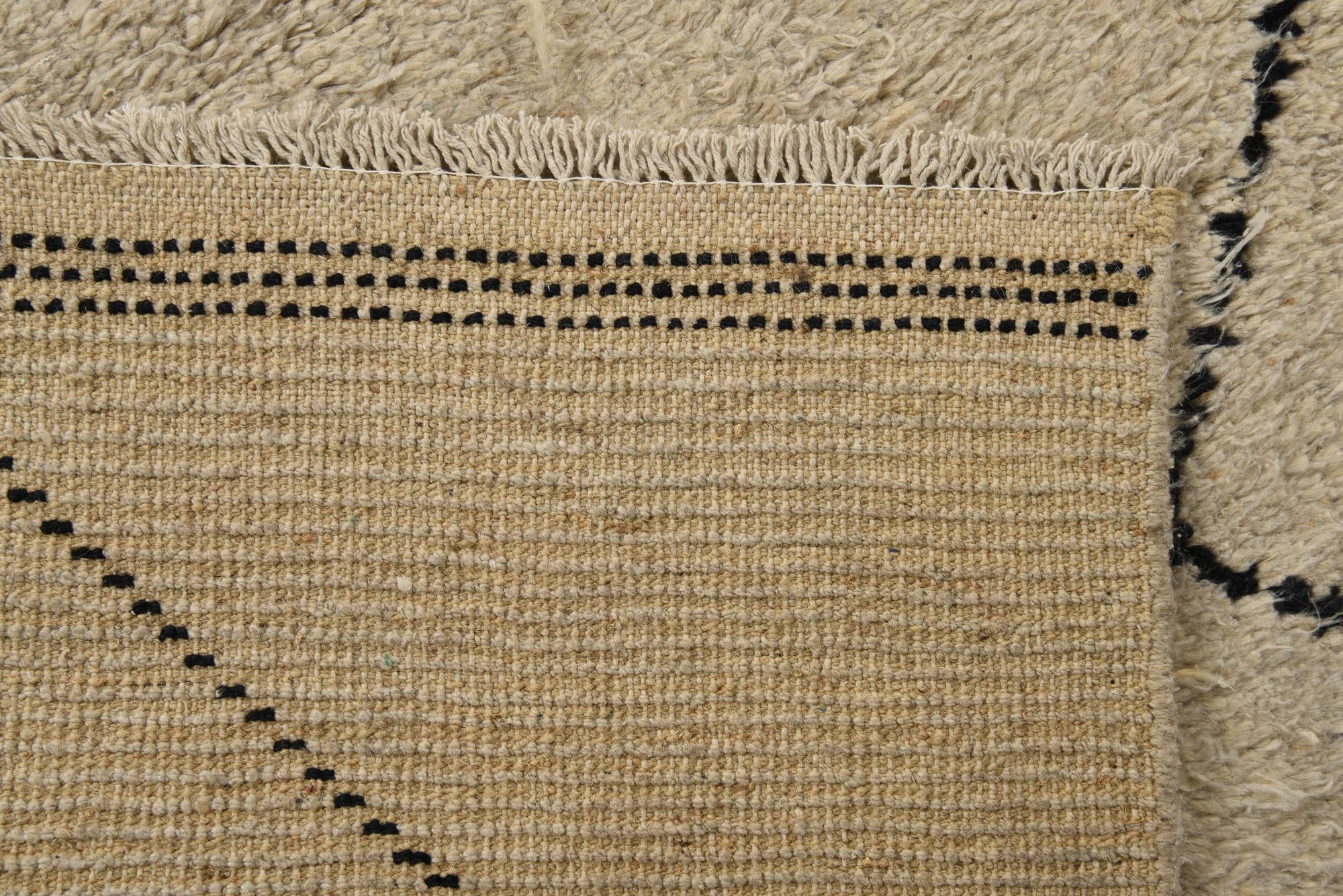 6' 3 x 9' 4 Hand Knotted Moroccan Wool Rug