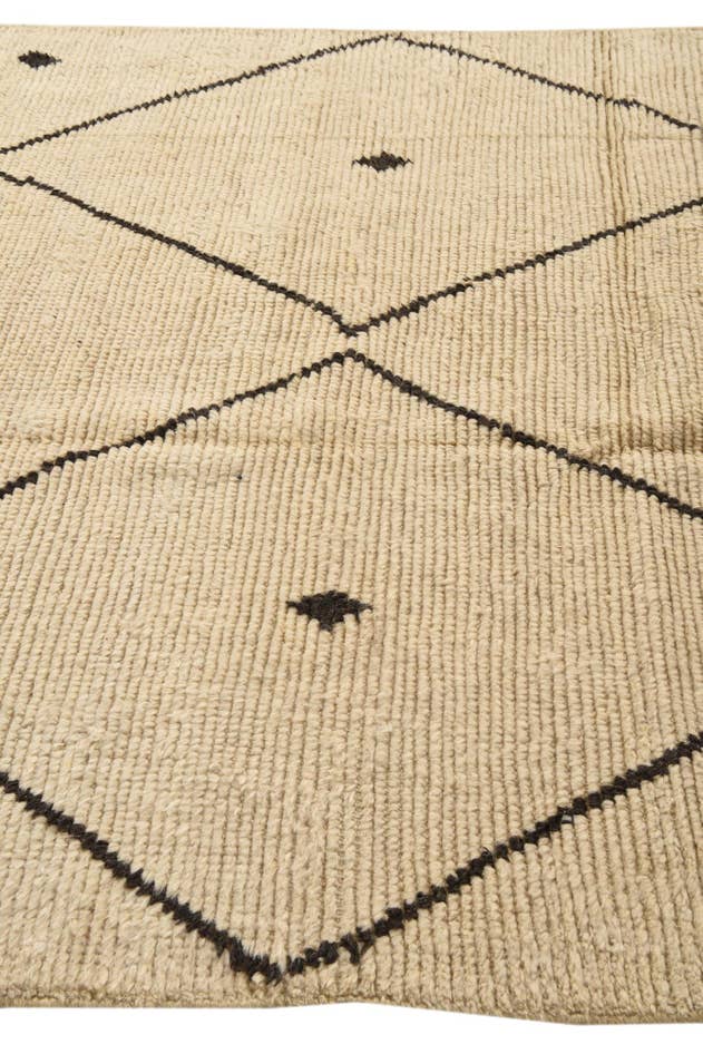 Detail image of 6' 2 x 9' 3 Hand Knotted Moroccan Wool Rug