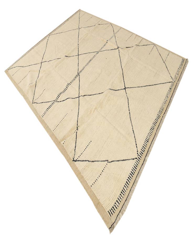 Detail image of 8' 2 x 10' 7 Hand Knotted Moroccan Wool Rug