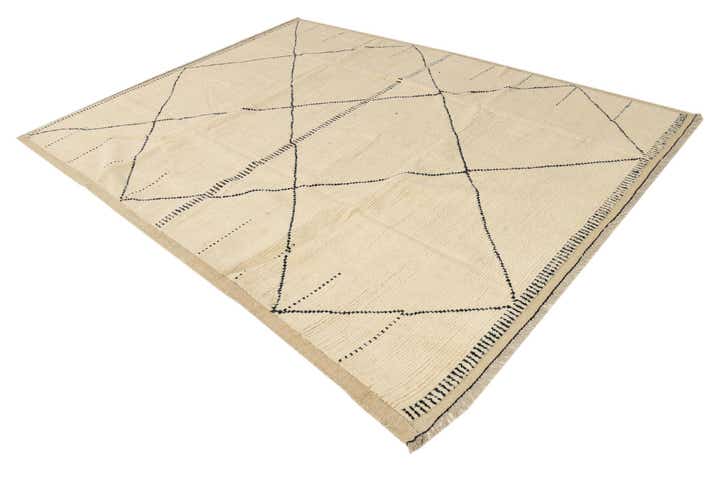 8' 2 x 10' 7 Hand Knotted Moroccan Wool Rug