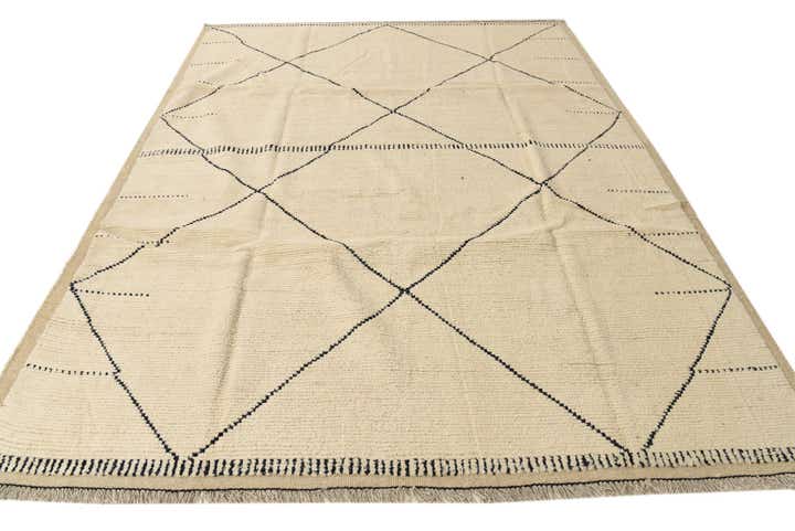 8' 2 x 10' 7 Hand Knotted Moroccan Wool Rug