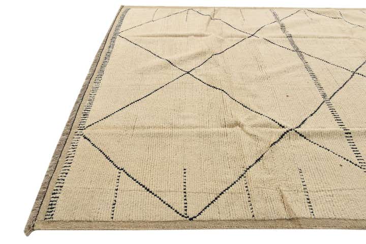 8' 2 x 10' 7 Hand Knotted Moroccan Wool Rug