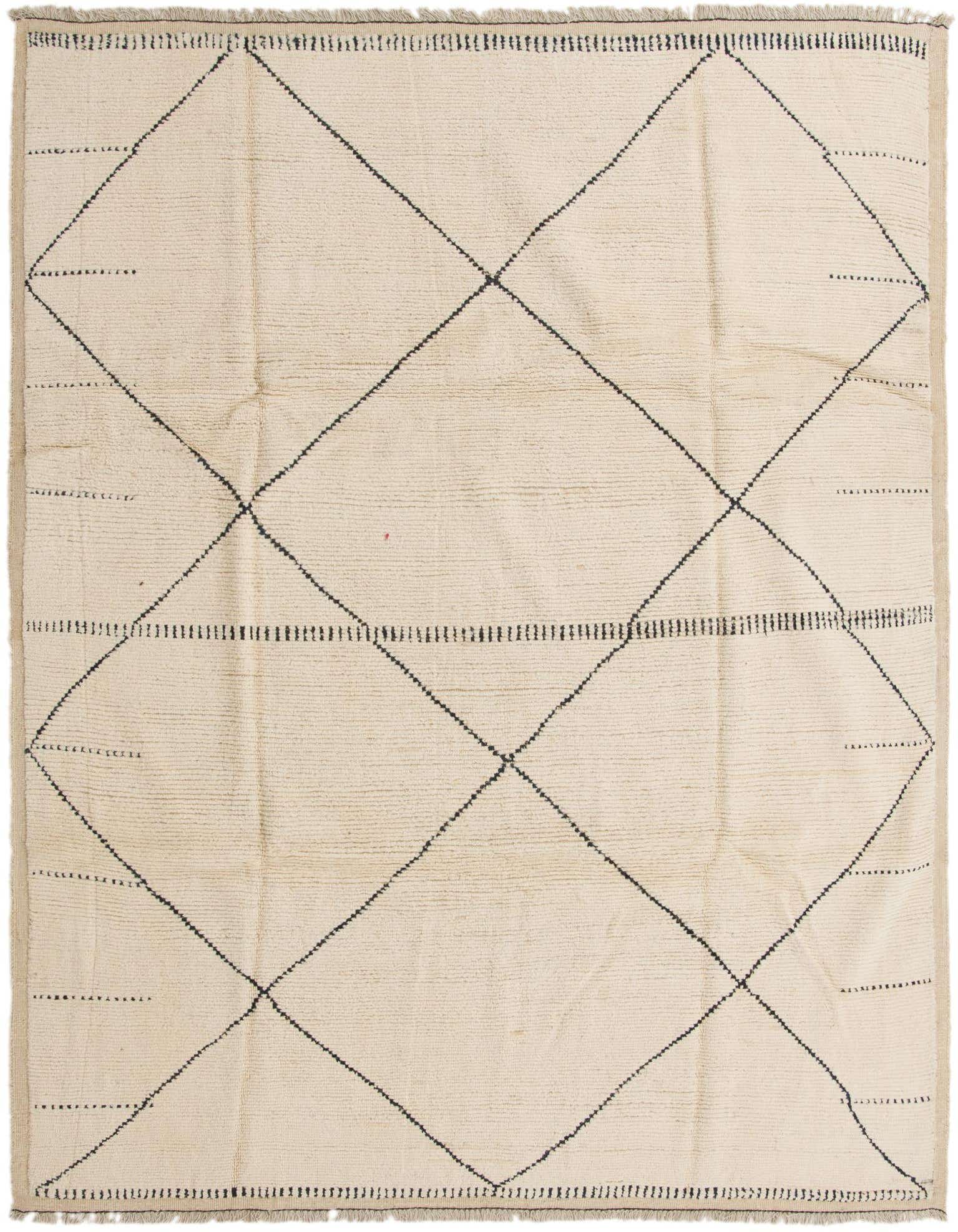 8' 2 x 10' 7 Hand Knotted Moroccan Wool Rug