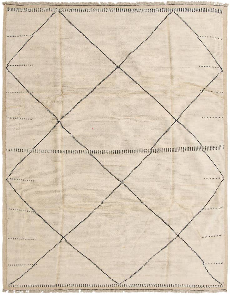 Detail image of 8' 2 x 10' 7 Hand Knotted Moroccan Wool Rug