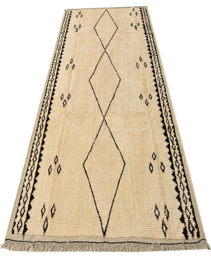 Detail image of 6' 2 x 9' 3  Hand Knotted Moroccan Wool Rug