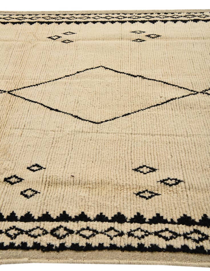 Detail image of 6' 2 x 9' 3  Hand Knotted Moroccan Wool Rug