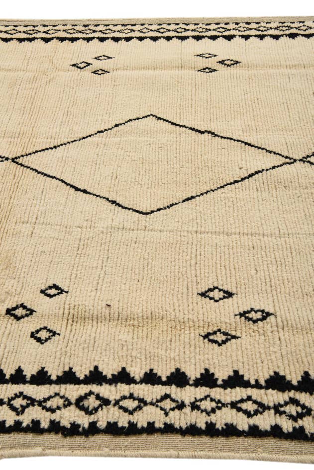 Detail image of 6' 2 x 9' 3 Hand Knotted Moroccan Wool Rug