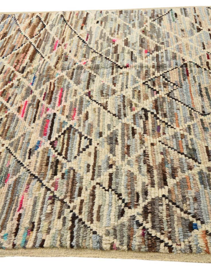 Detail image of 6' 3 x 9' 2  Hand Knotted Moroccan Wool Rug