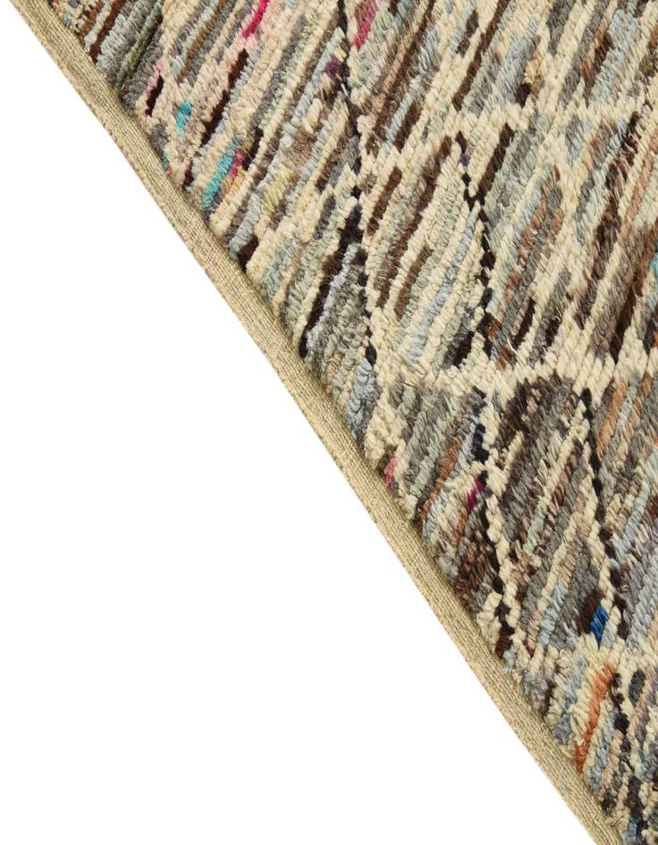 Detail image of 6' 3 x 9' 2  Hand Knotted Moroccan Wool Rug