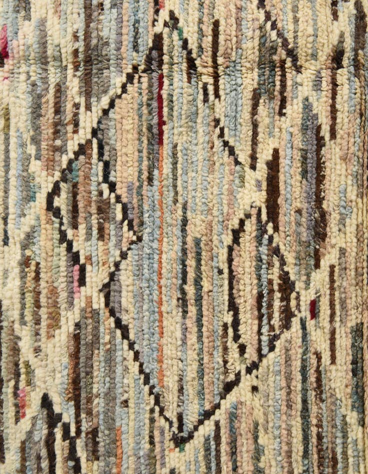 Detail image of 6' 3 x 9' 2  Hand Knotted Moroccan Wool Rug