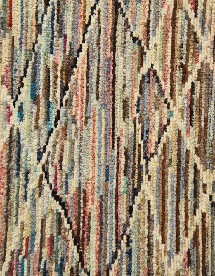 Detail image of 6' 3 x 9' 2  Hand Knotted Moroccan Wool Rug