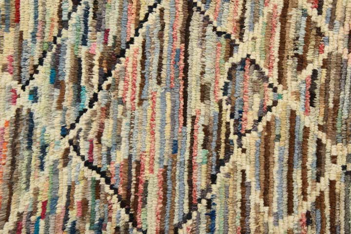 6' 3 x 9' 2 Hand Knotted Moroccan Wool Rug