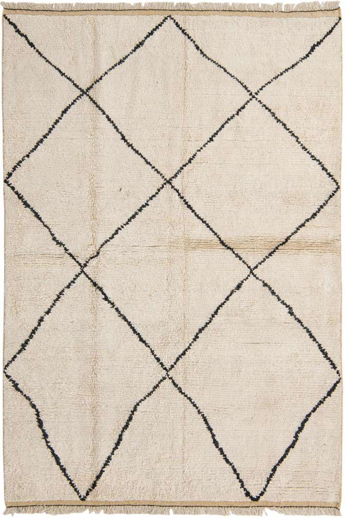 5' 2 x 7' 5 Hand Knotted Moroccan Wool Rug