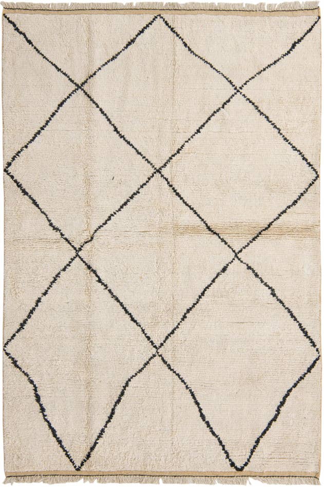 Detail image of 5' 2 x 7' 5 Hand Knotted Moroccan Wool Rug