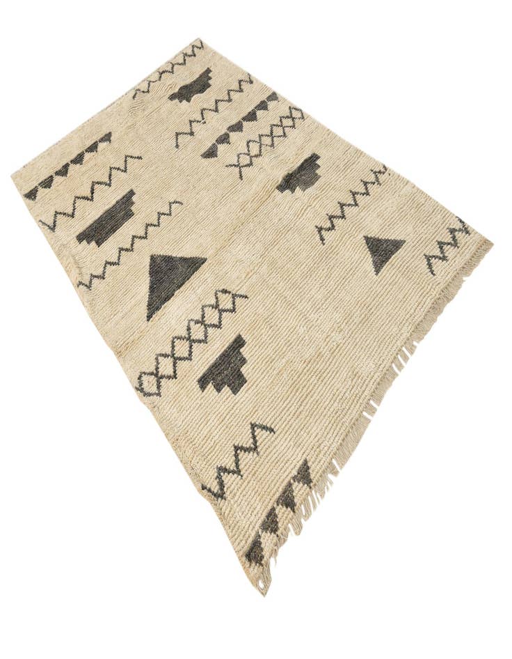 Detail image of 5' 3 x 8' 3  Hand Knotted Moroccan Wool Rug