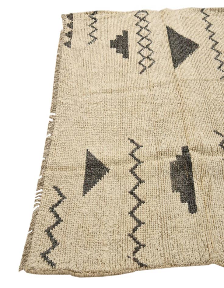 Detail image of 5' 3 x 8' 3  Hand Knotted Moroccan Wool Rug