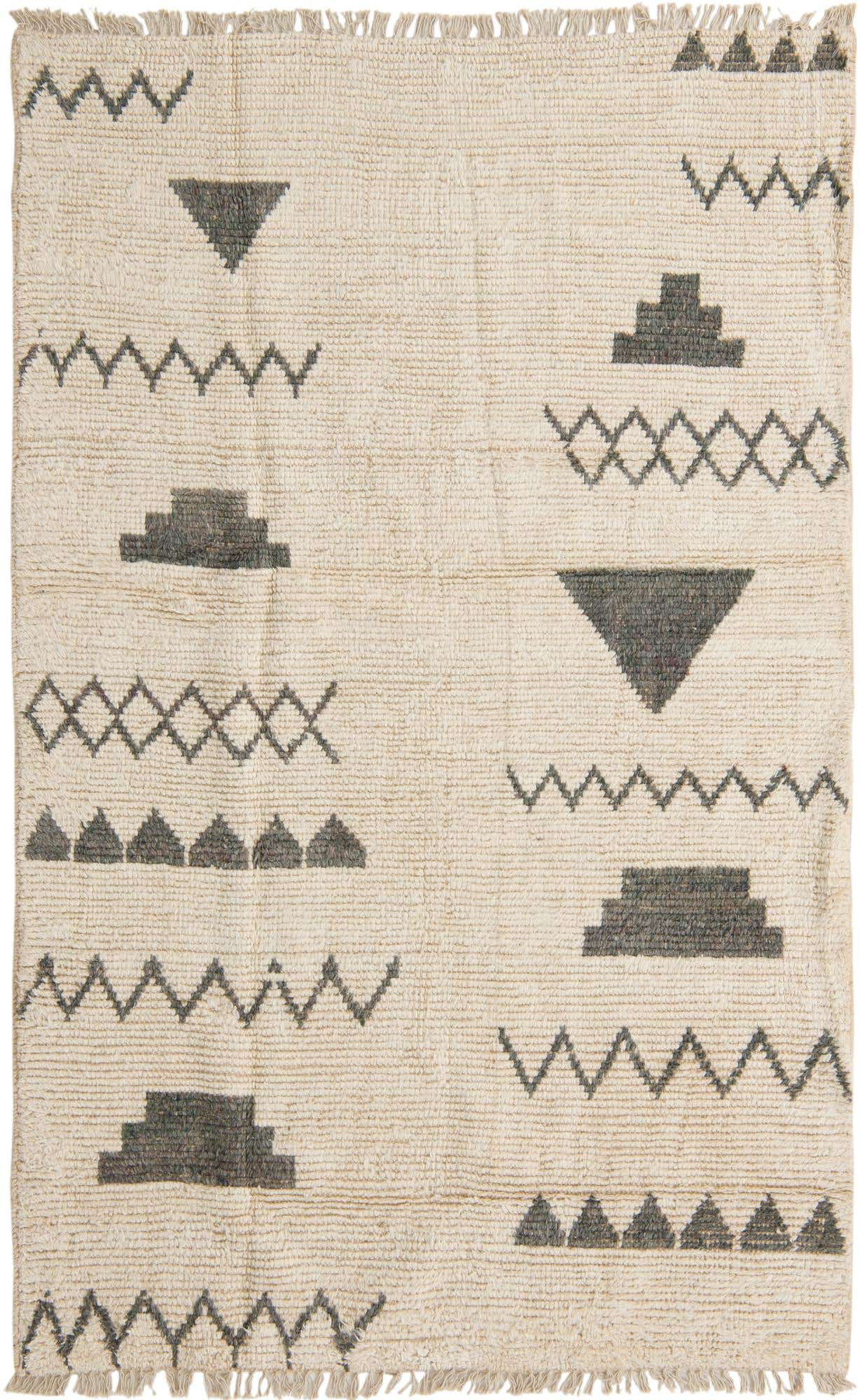 5' 3 x 8' 3 Hand Knotted Moroccan Wool Rug