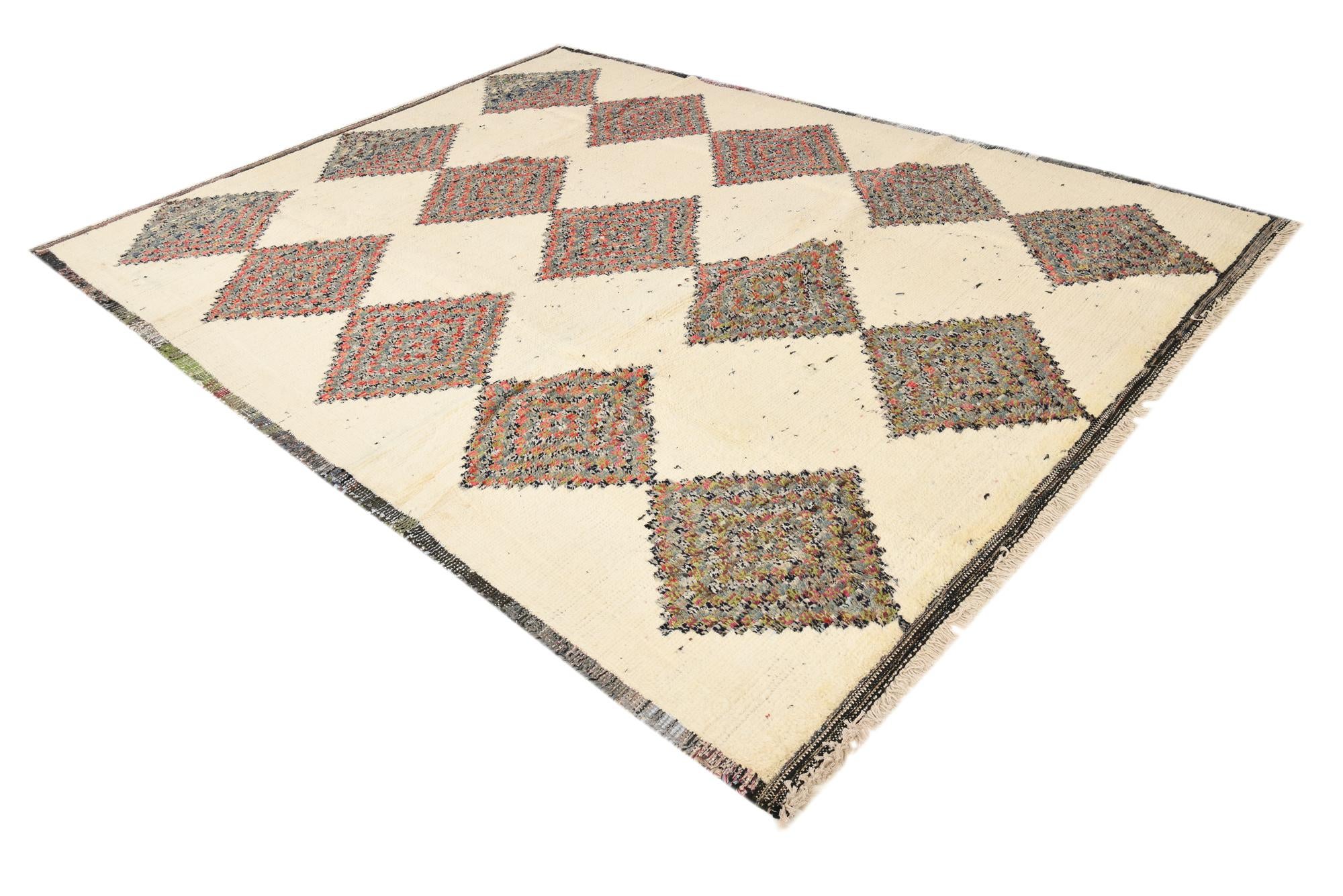 8' 3 x 10' 9 Hand Knotted Moroccan Wool Rug