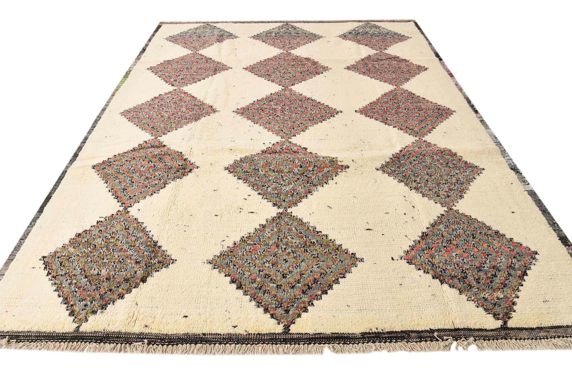 8' 3 x 10' 9 Hand Knotted Moroccan Wool Rug