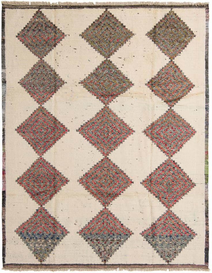 Detail image of 8' 3 x 10' 9 Hand Knotted Moroccan Wool Rug